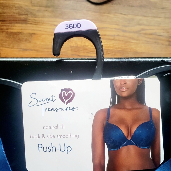 Secret Treasures Navy Blue Lace Detail Push Up Bra Size 36 DD NWT - Picture 9 of 10